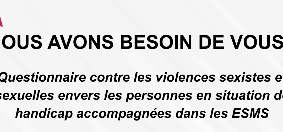 Questionnaire contre les violences sexistes et sexuelles envers les personnes en situation de handicap accompagnées dans les ESMS